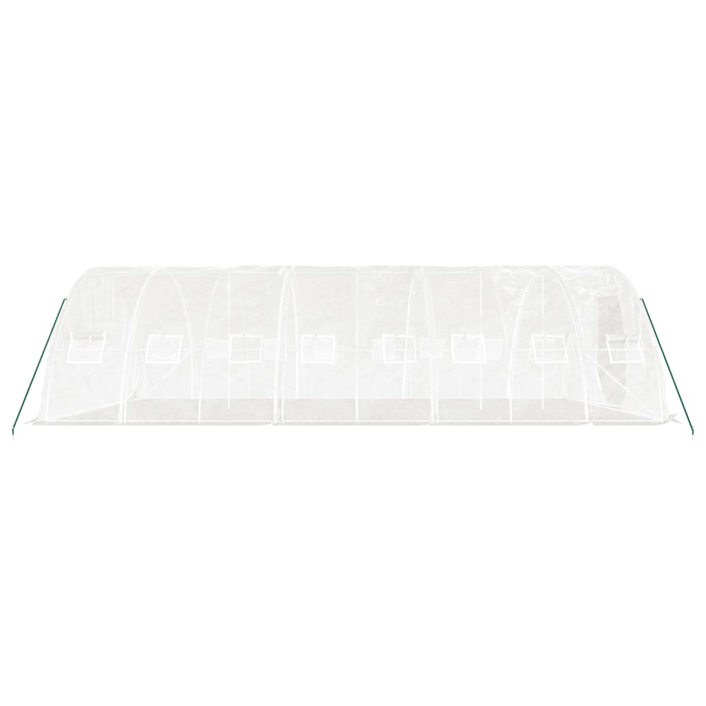 Greenhouse with Steel Frame White 40 m? 8x5x2.3 m