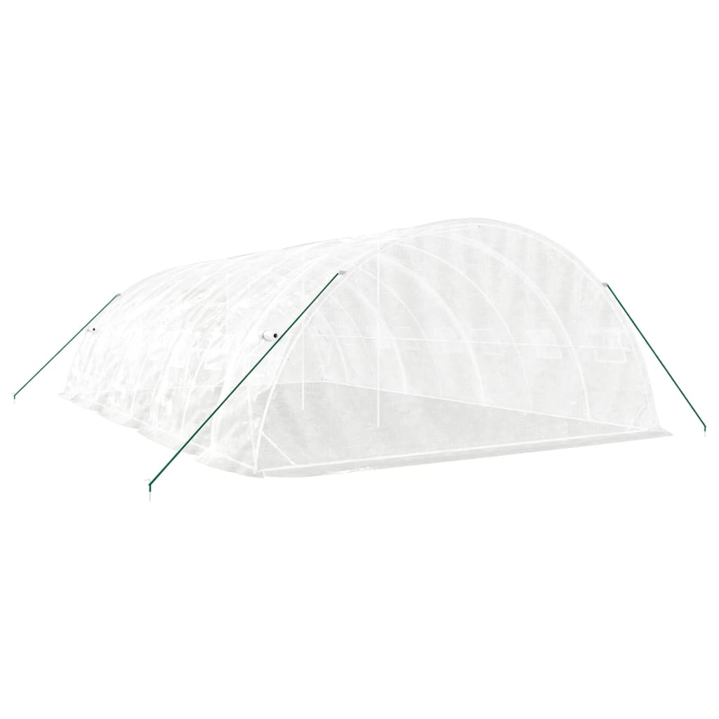 Greenhouse with Steel Frame White 40 m? 8x5x2.3 m
