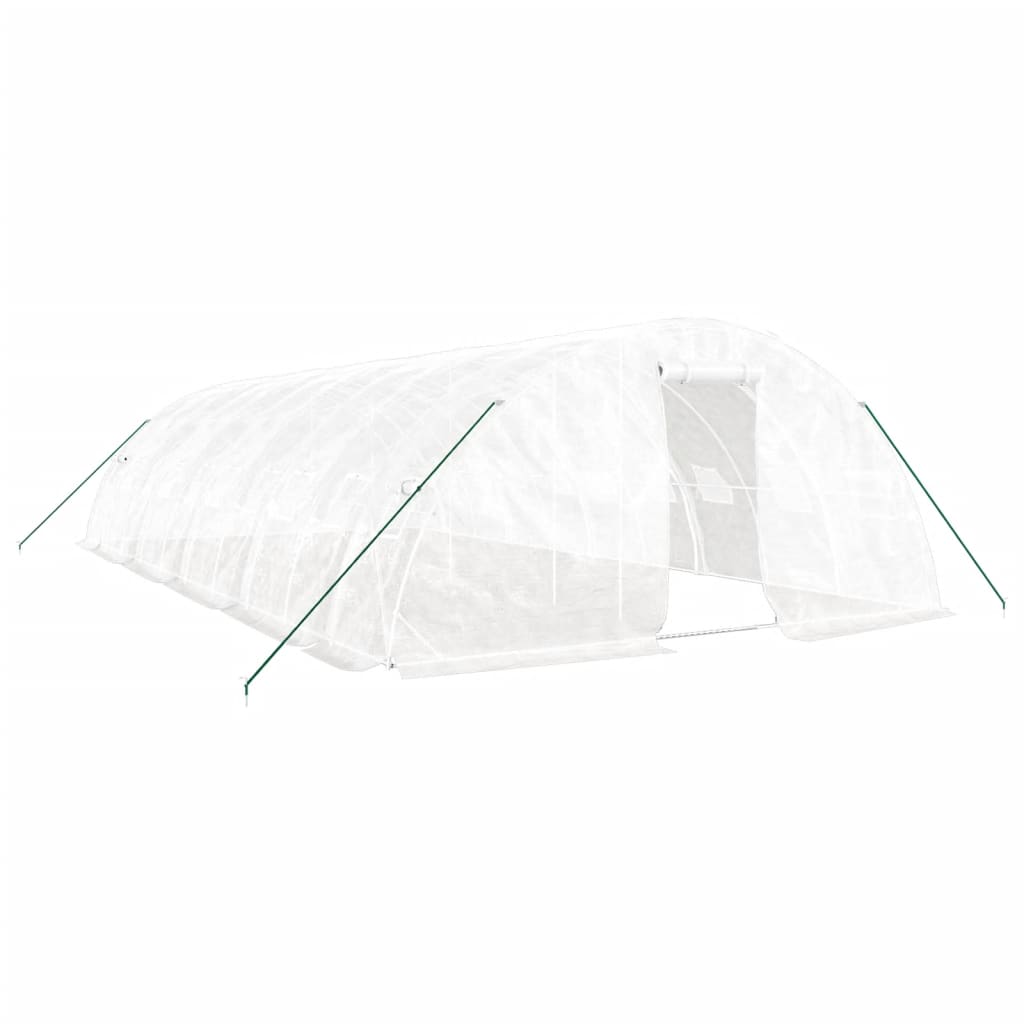 Greenhouse with Steel Frame White 50 m? 10x5x2.3 m