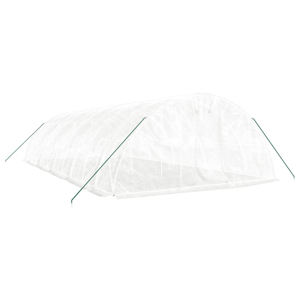 Greenhouse with Steel Frame White 50 m? 10x5x2.3 m