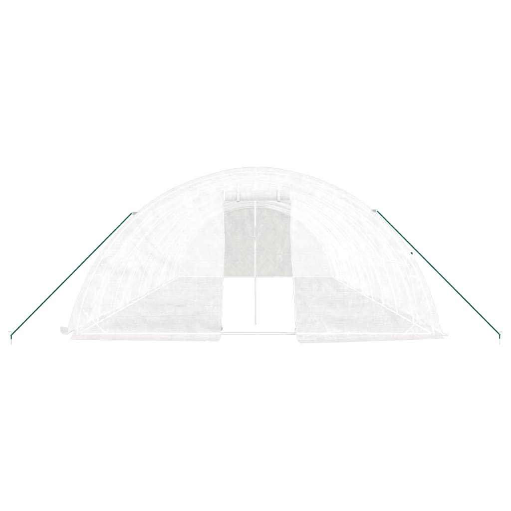 Greenhouse with Steel Frame White 50 m? 10x5x2.3 m