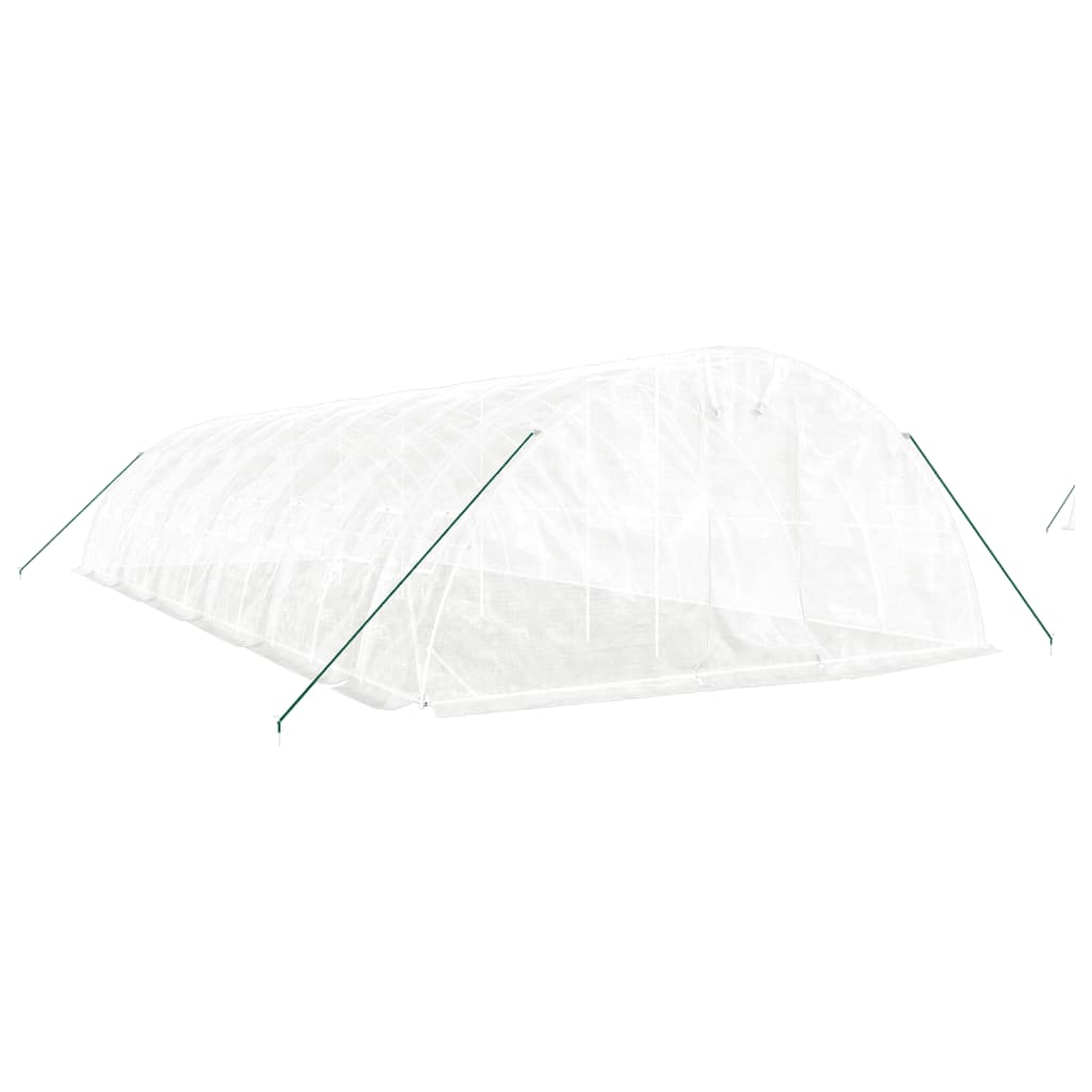 Greenhouse with Steel Frame White 60 m? 12x5x2.3 m