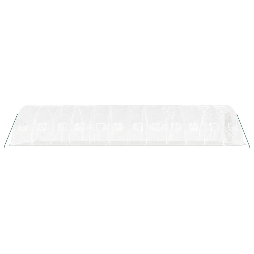 Greenhouse with Steel Frame White 60 m? 12x5x2.3 m