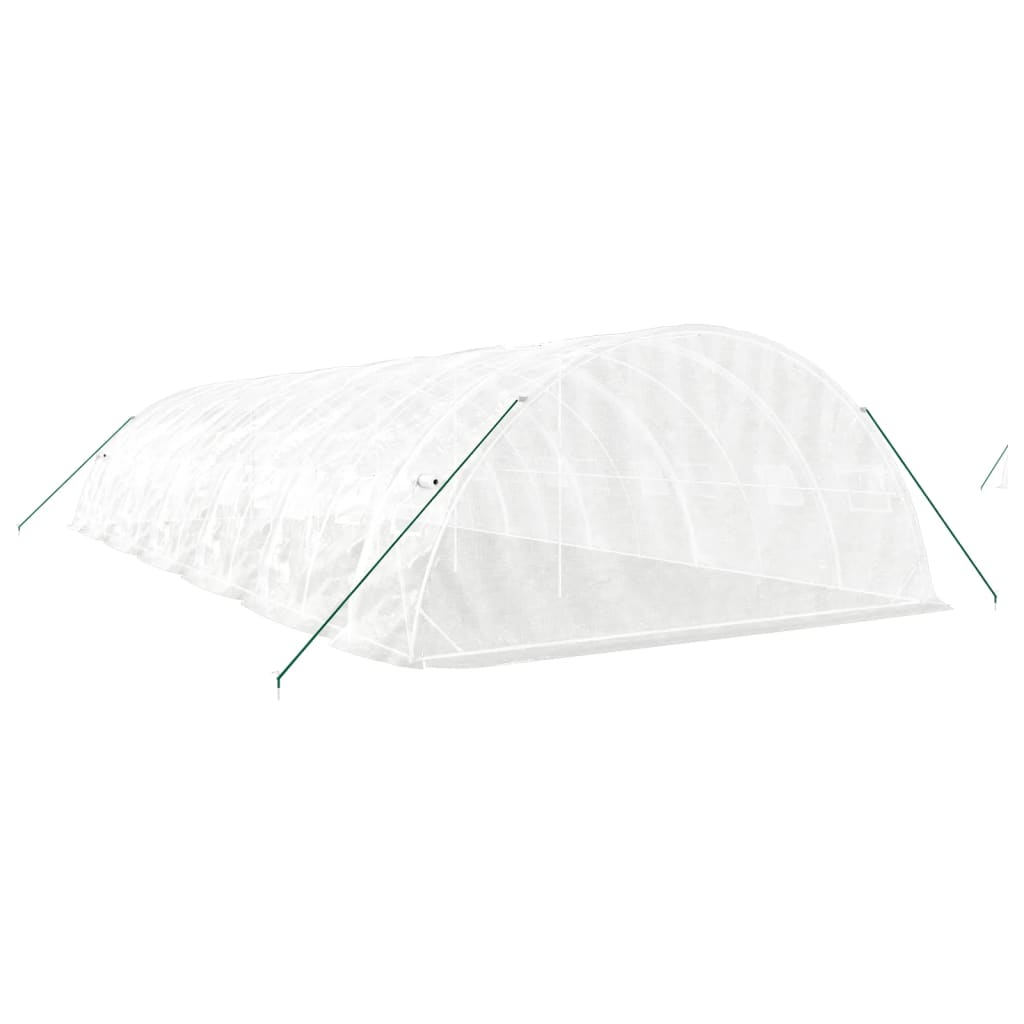 Greenhouse with Steel Frame White 60 m? 12x5x2.3 m