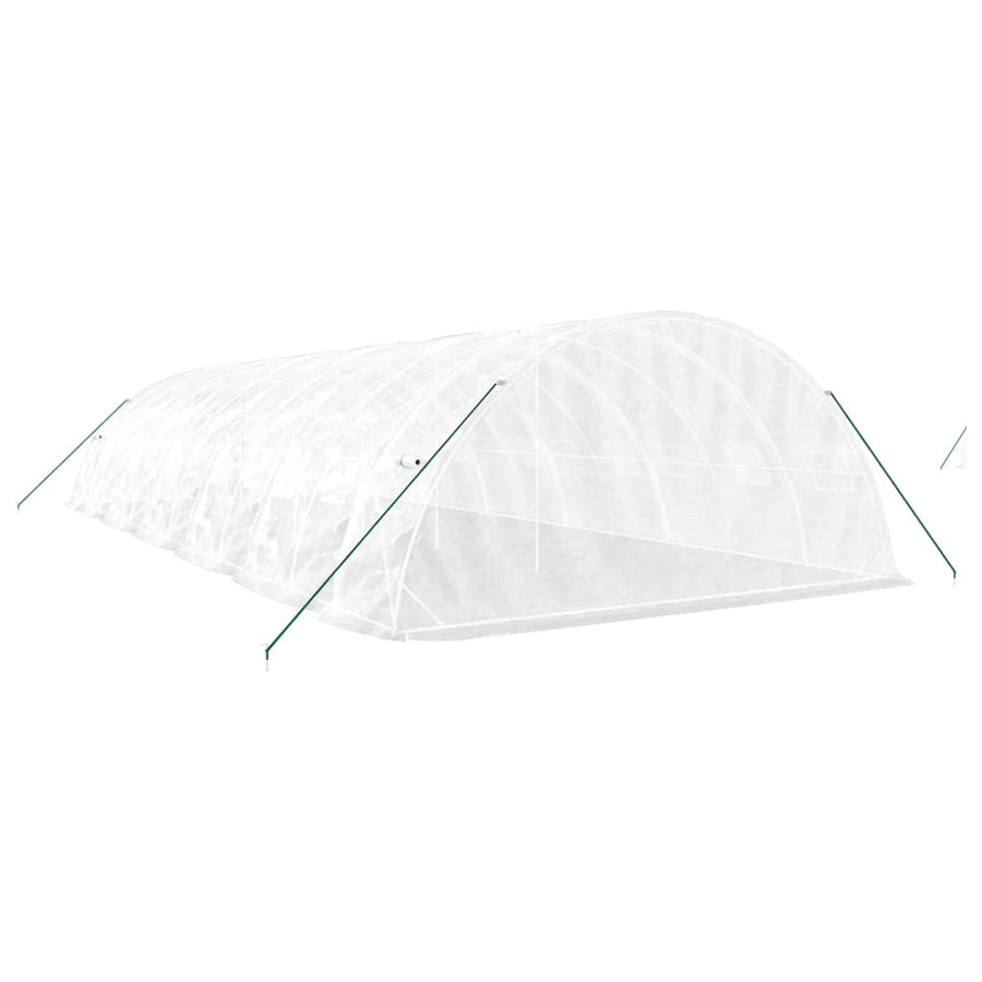 Greenhouse with Steel Frame White 60 m? 12x5x2.3 m