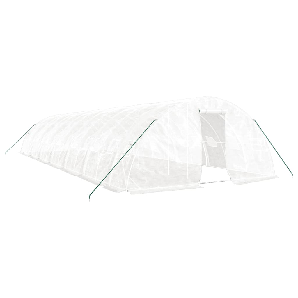 Greenhouse with Steel Frame White 70 m? 14x5x2.3 m