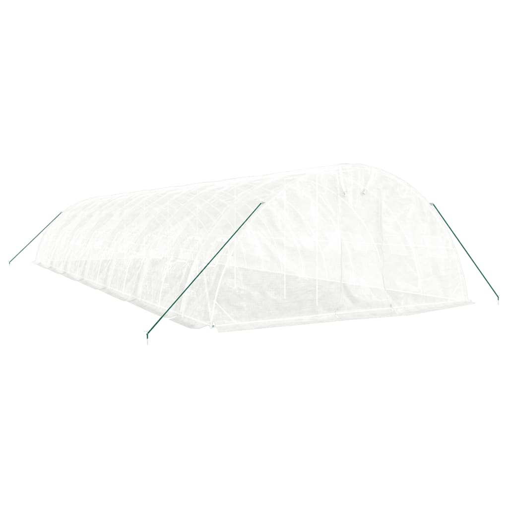 Greenhouse with Steel Frame White 70 m? 14x5x2.3 m