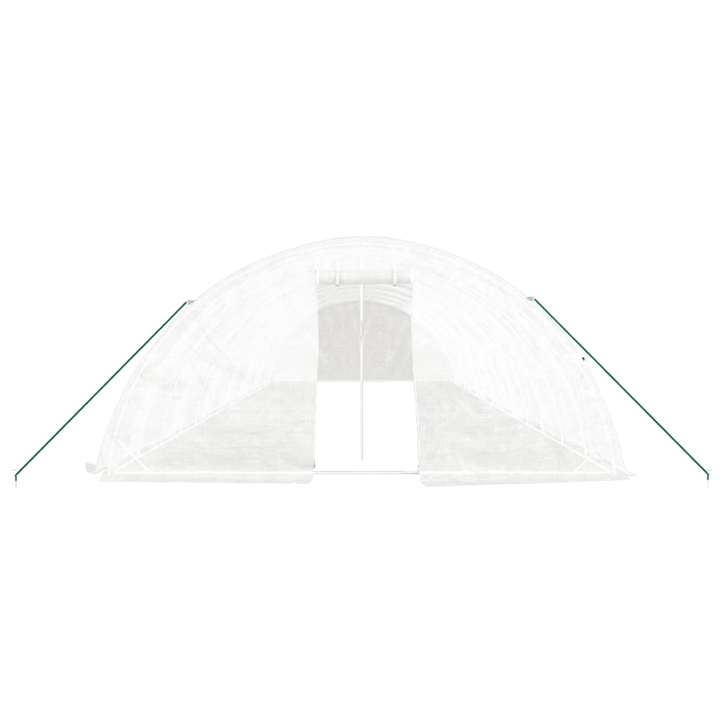 Greenhouse with Steel Frame White 70 m? 14x5x2.3 m