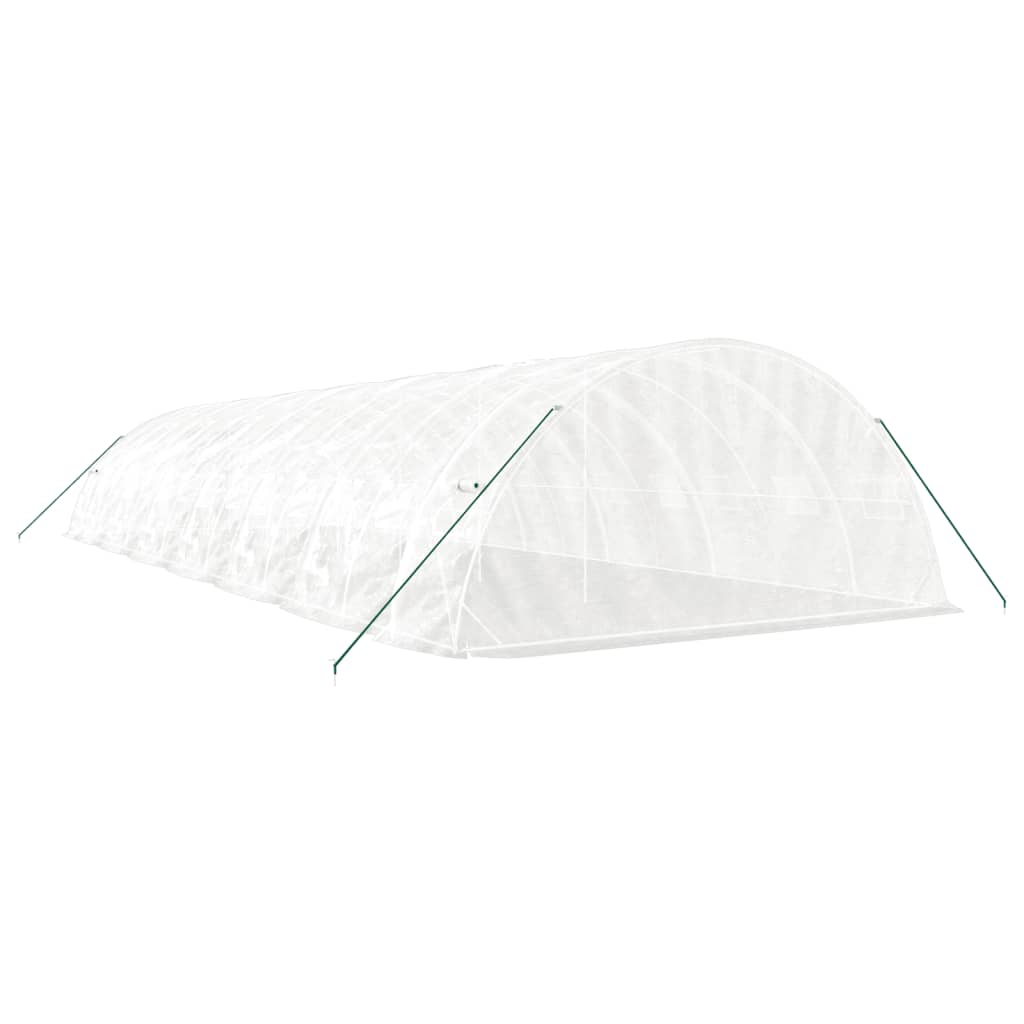 Greenhouse with Steel Frame White 70 m? 14x5x2.3 m