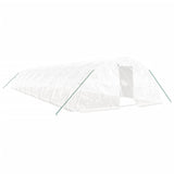 Greenhouse with Steel Frame White 80 m² 16x5x2.3 m - Front View
