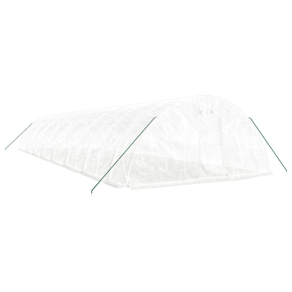 Greenhouse with Steel Frame White 80 m? 16x5x2.3 m