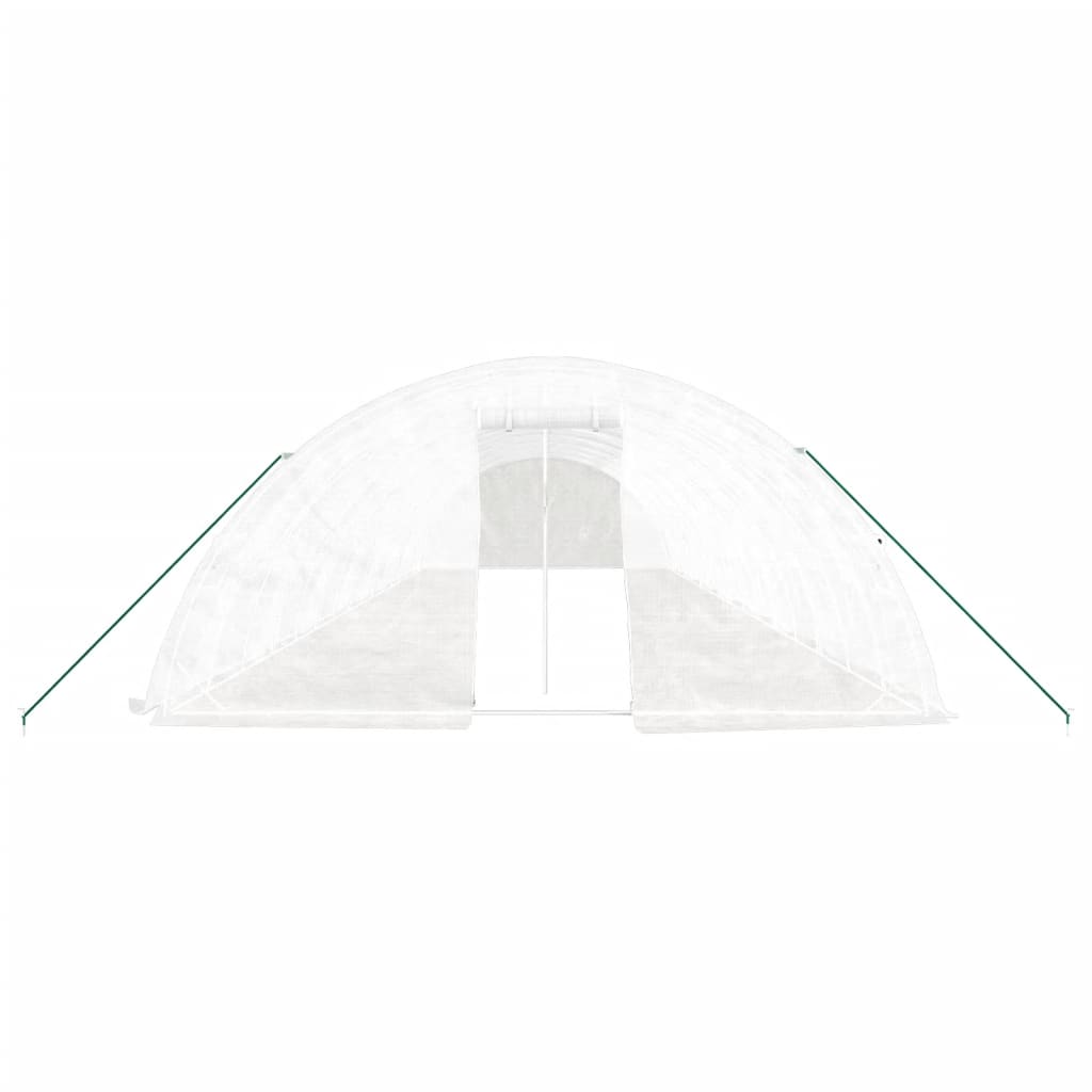 Greenhouse with Steel Frame White 80 m? 16x5x2.3 m