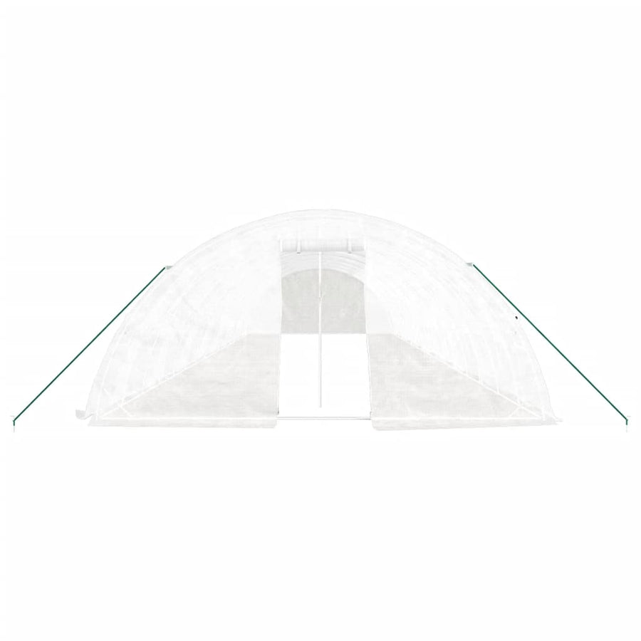 Greenhouse with Steel Frame White 80 m? 16x5x2.3 m