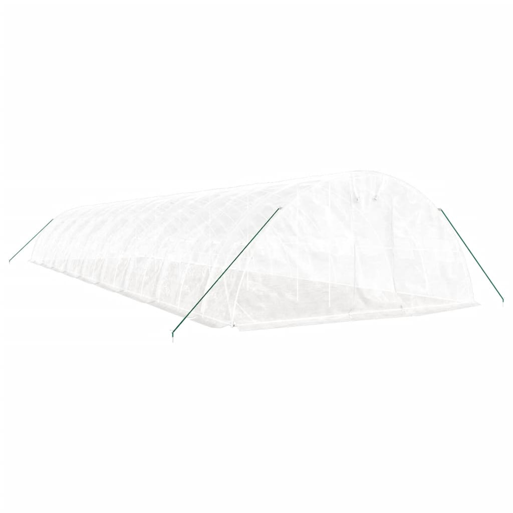 Greenhouse with Steel Frame White 90 m? 18x5x2.3 m