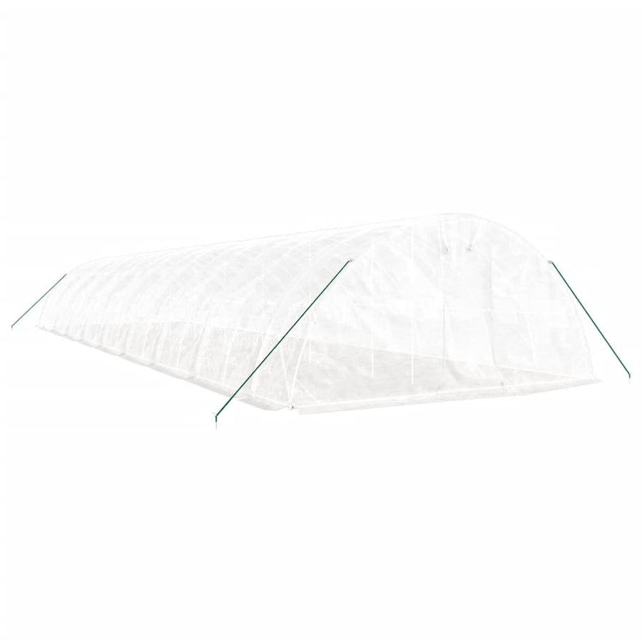 Greenhouse with Steel Frame White 90 m? 18x5x2.3 m