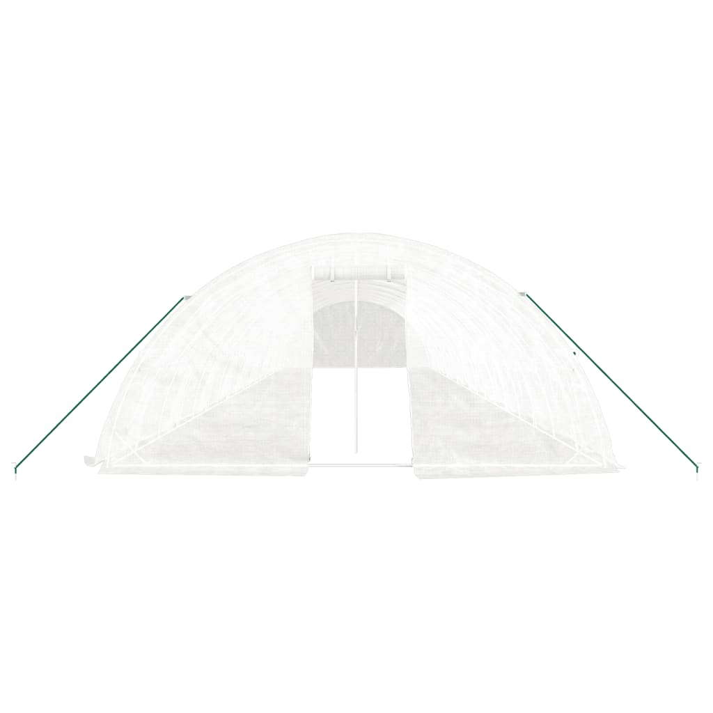 Greenhouse with Steel Frame White 90 m? 18x5x2.3 m