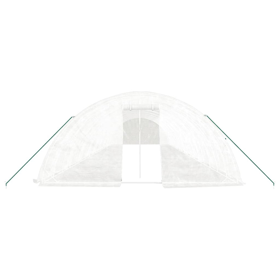 Greenhouse with Steel Frame White 90 m? 18x5x2.3 m