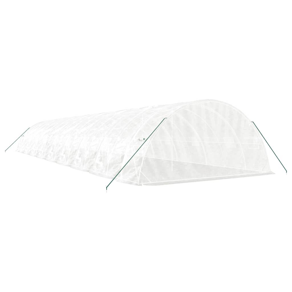 Greenhouse with Steel Frame White 90 m? 18x5x2.3 m