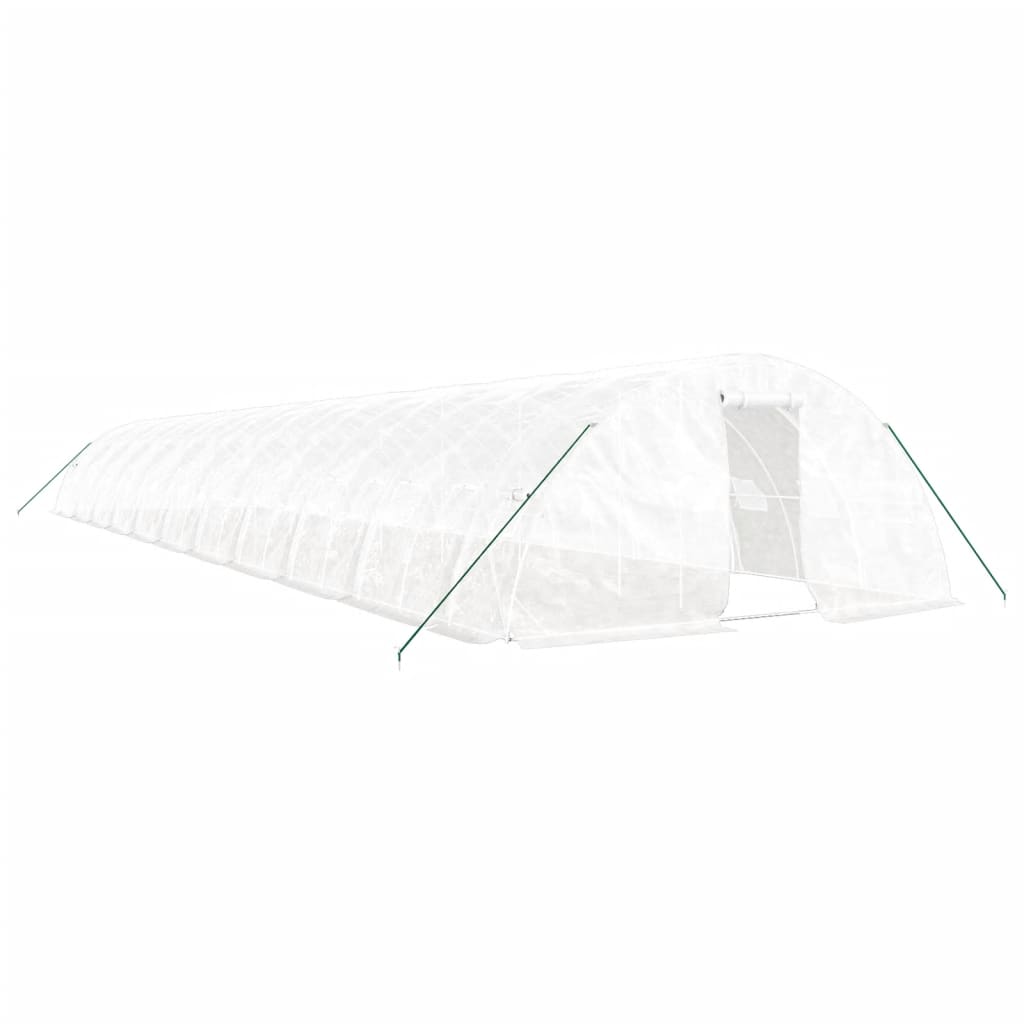 Greenhouse with Steel Frame White 110 m? 22x5x2.3 m