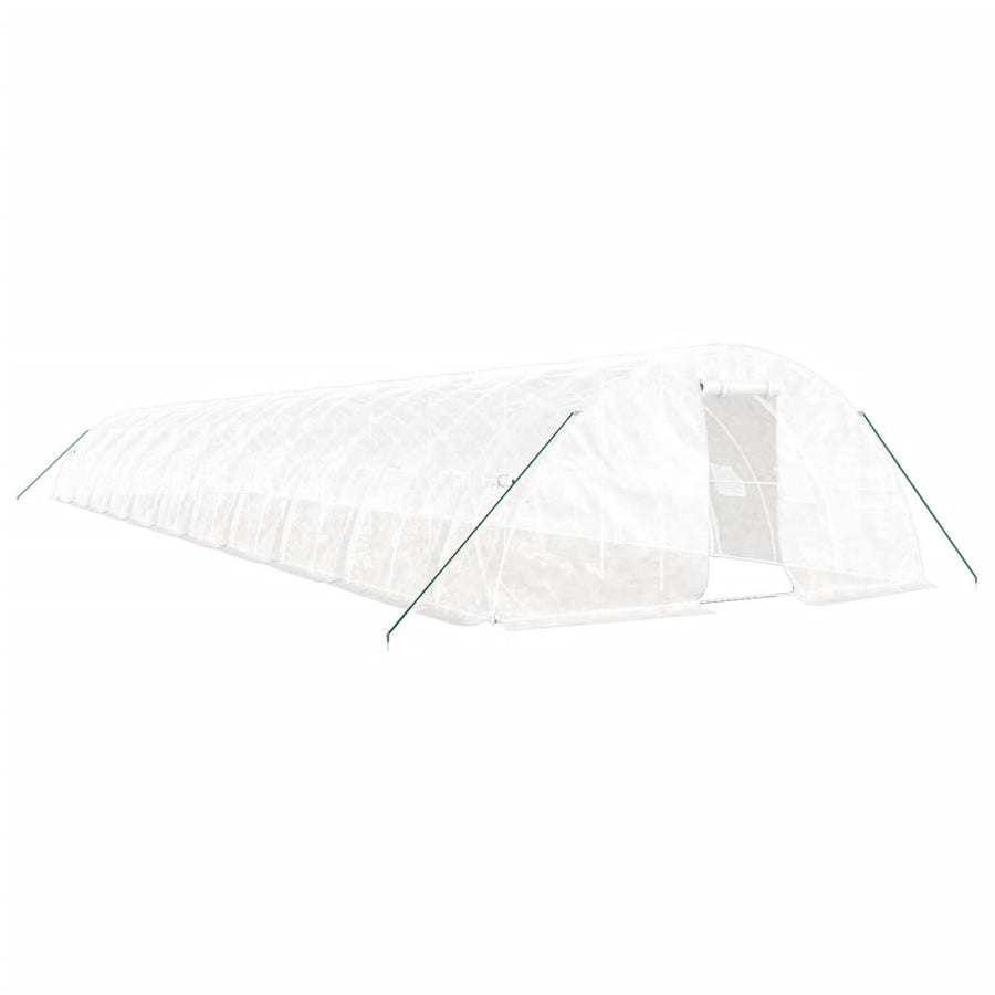 Greenhouse with Steel Frame White 110 m? 22x5x2.3 m