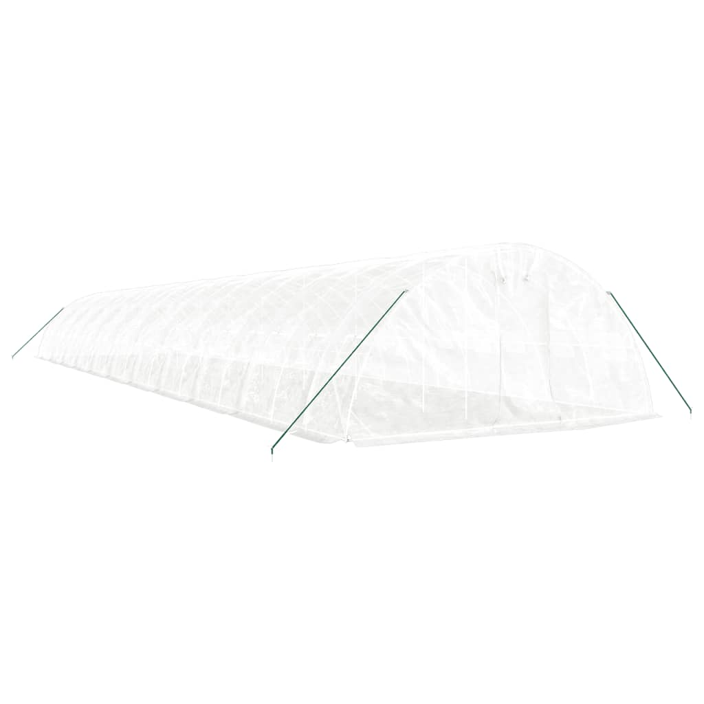 Greenhouse with Steel Frame White 110 m? 22x5x2.3 m