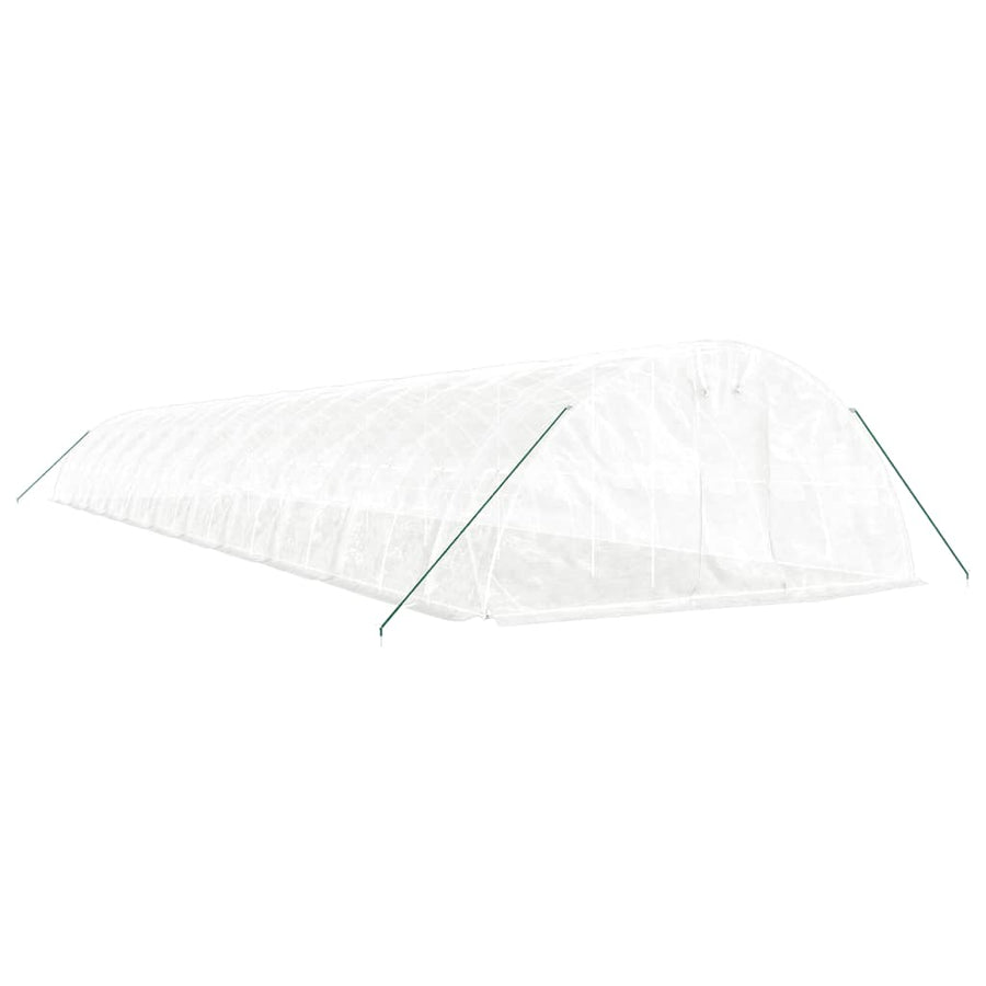 Greenhouse with Steel Frame White 110 m? 22x5x2.3 m