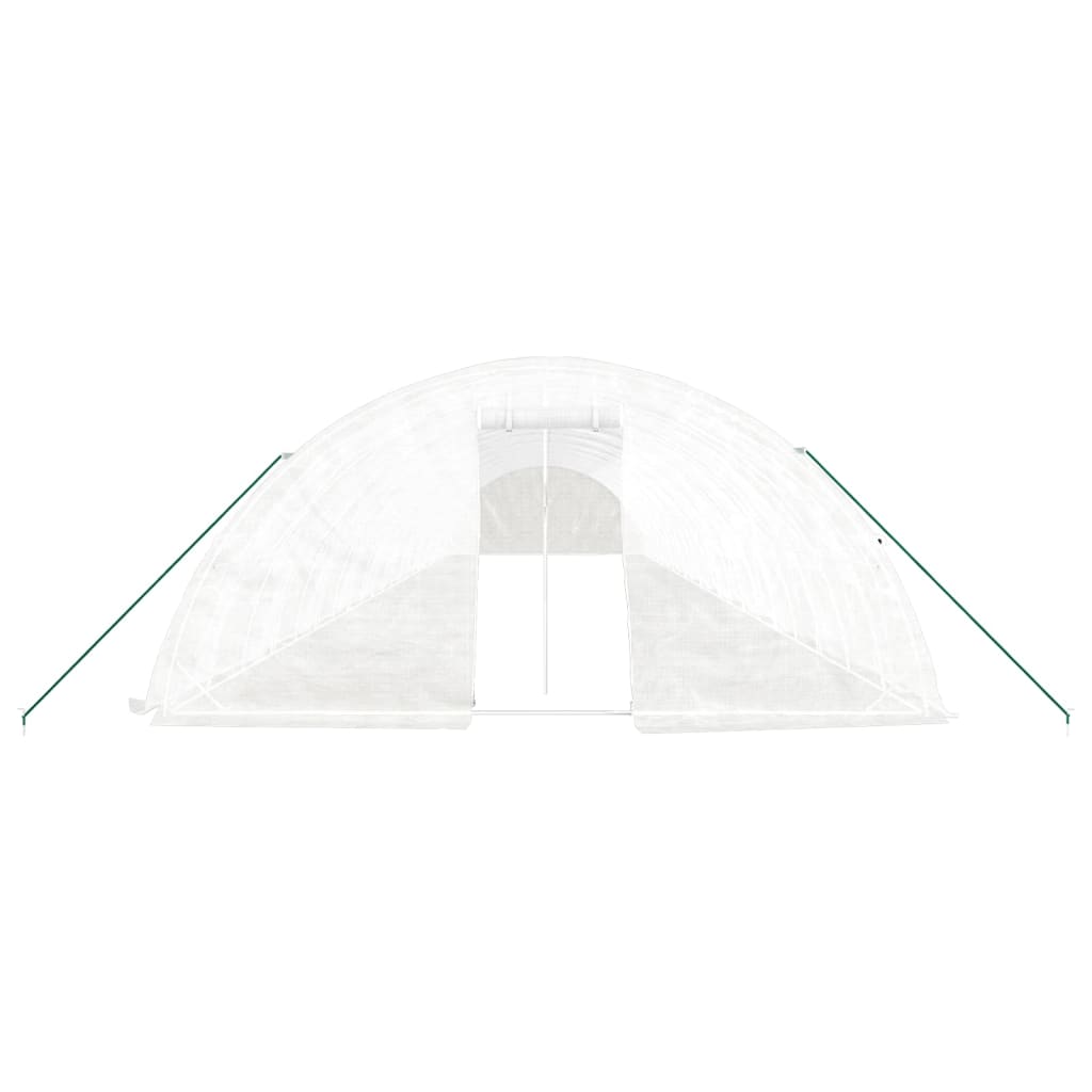 Greenhouse with Steel Frame White 110 m? 22x5x2.3 m