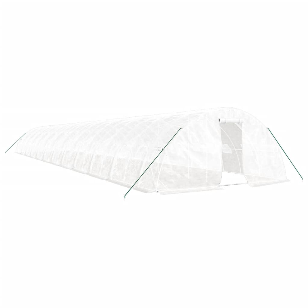 Greenhouse with Steel Frame White 120 m? 24x5x2.3 m