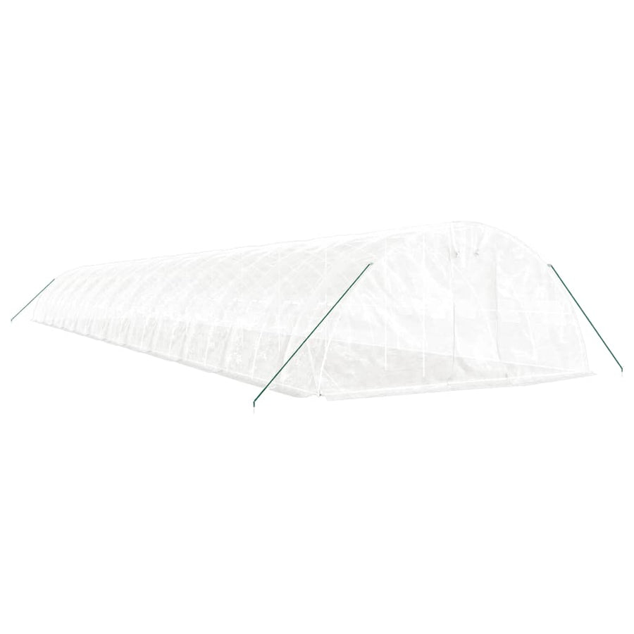 Greenhouse with Steel Frame White 120 m? 24x5x2.3 m
