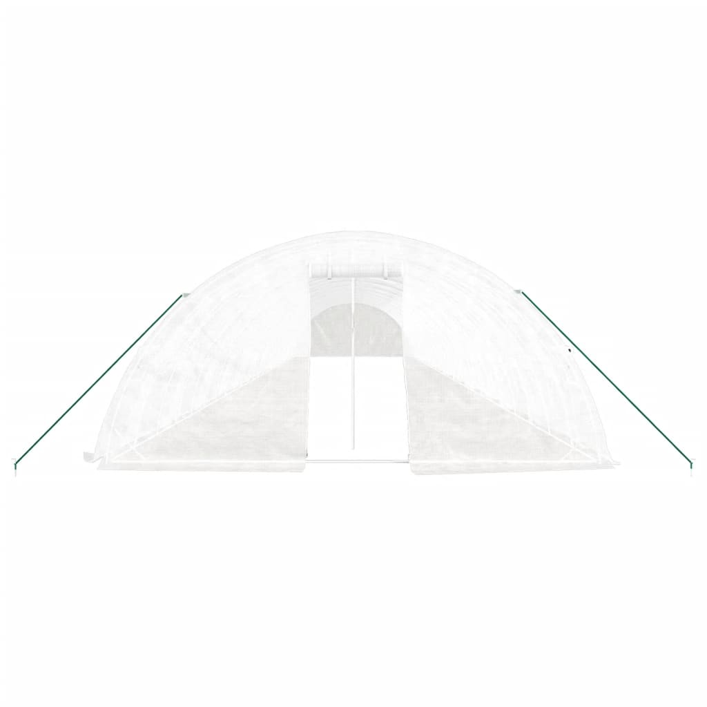 Greenhouse with Steel Frame White 120 m? 24x5x2.3 m