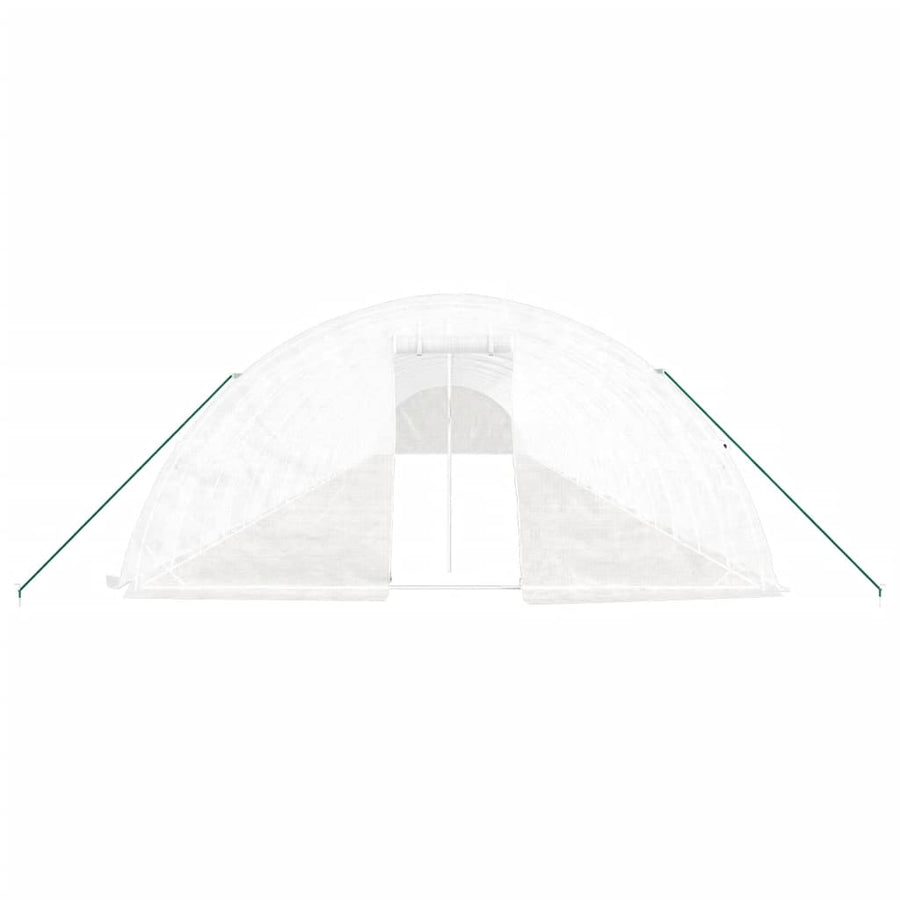 Greenhouse with Steel Frame White 120 m? 24x5x2.3 m