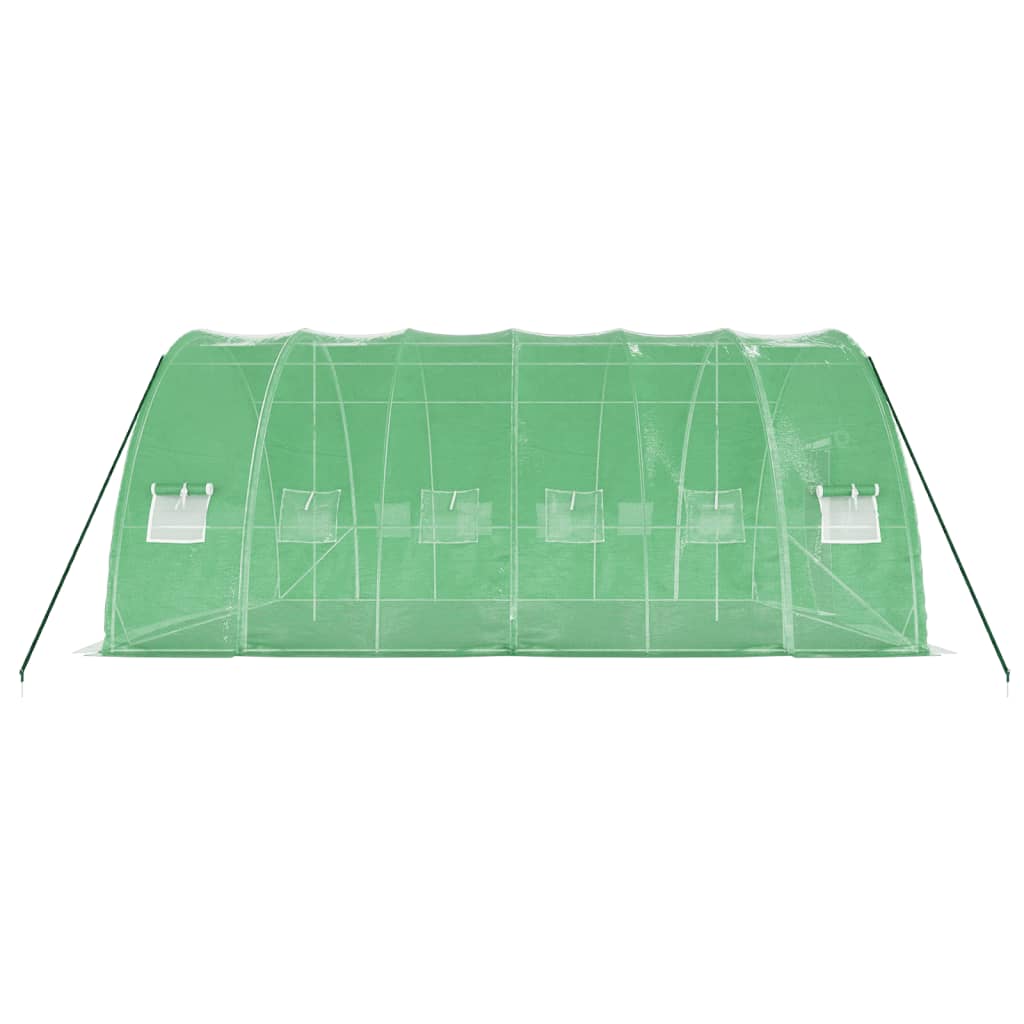 Greenhouse with Steel Frame Green 36 m? 6x6x2.85 m