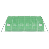 Greenhouse with Steel Frame Green 36 m² 6x6x2.85 m - 45-Degree Angle
