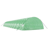 Greenhouse with Steel Frame Green 144 m² 24x6x2.85 m - Rear View