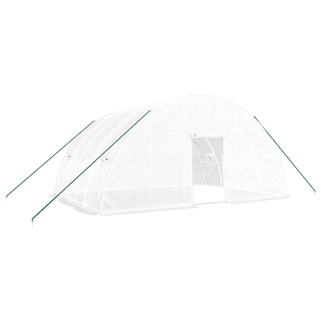 Greenhouse with Steel Frame White 24 m? 6x4x2.85 m