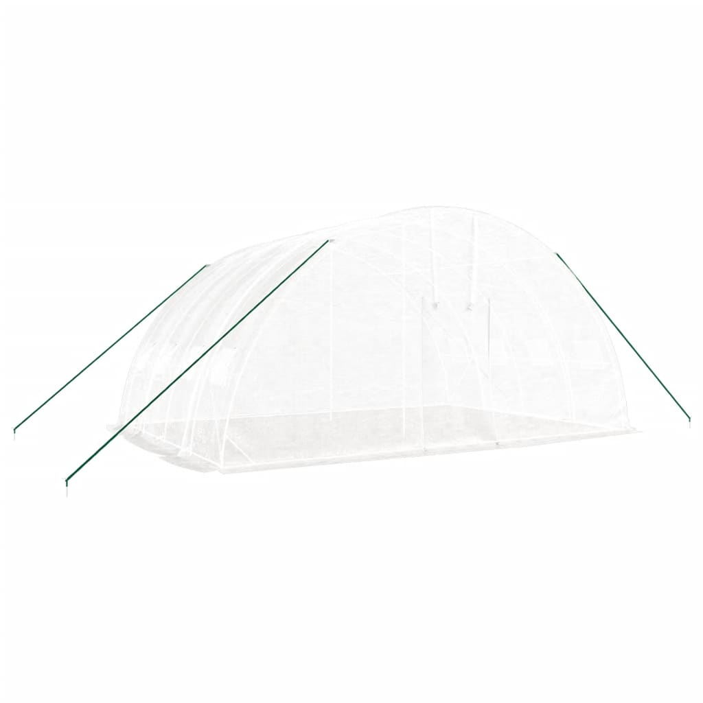 Greenhouse with Steel Frame White 24 m? 6x4x2.85 m