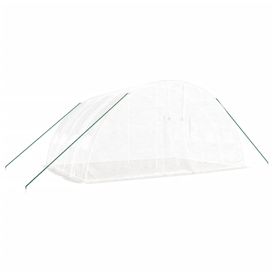 Greenhouse with Steel Frame White 24 m? 6x4x2.85 m
