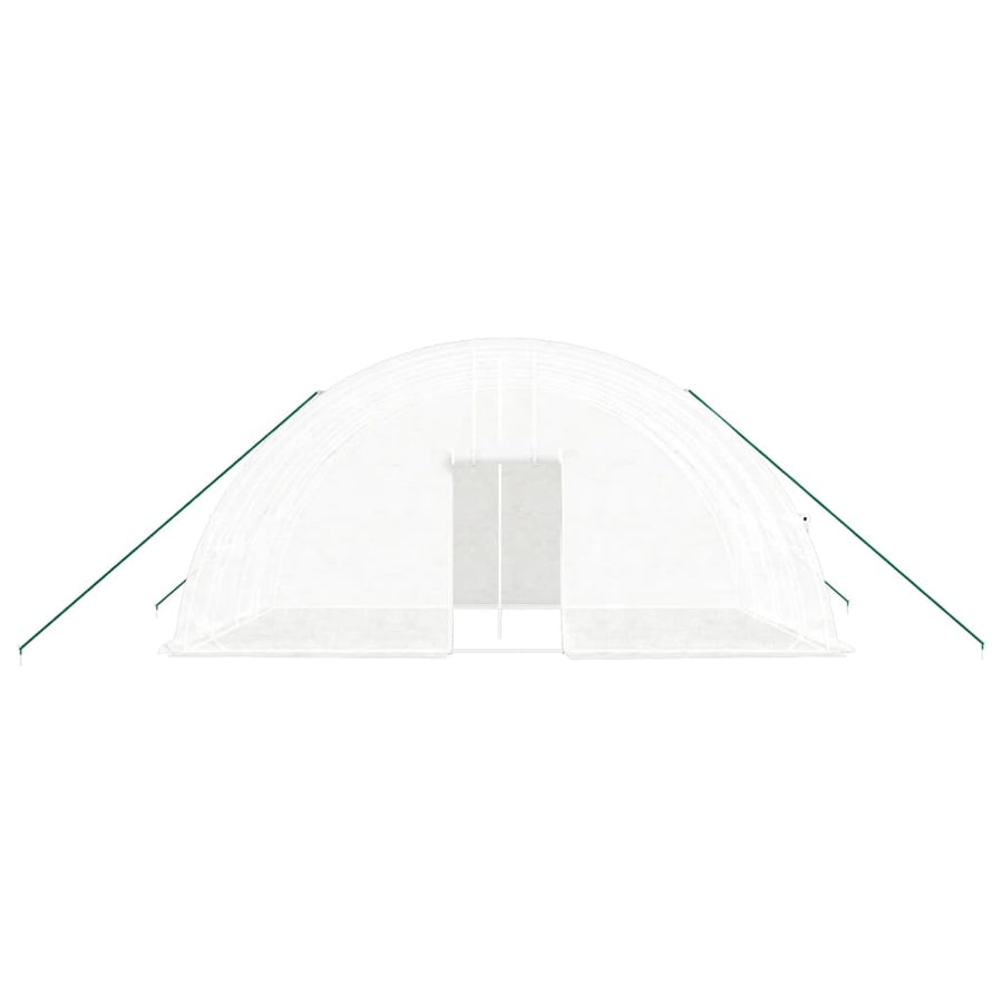 Greenhouse with Steel Frame White 24 m? 6x4x2.85 m