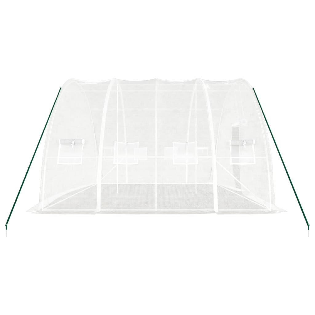 Greenhouse with Steel Frame White 24 m? 6x4x2.85 m