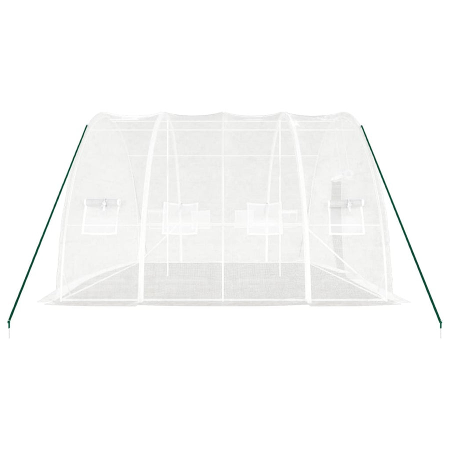 Greenhouse with Steel Frame White 24 m? 6x4x2.85 m