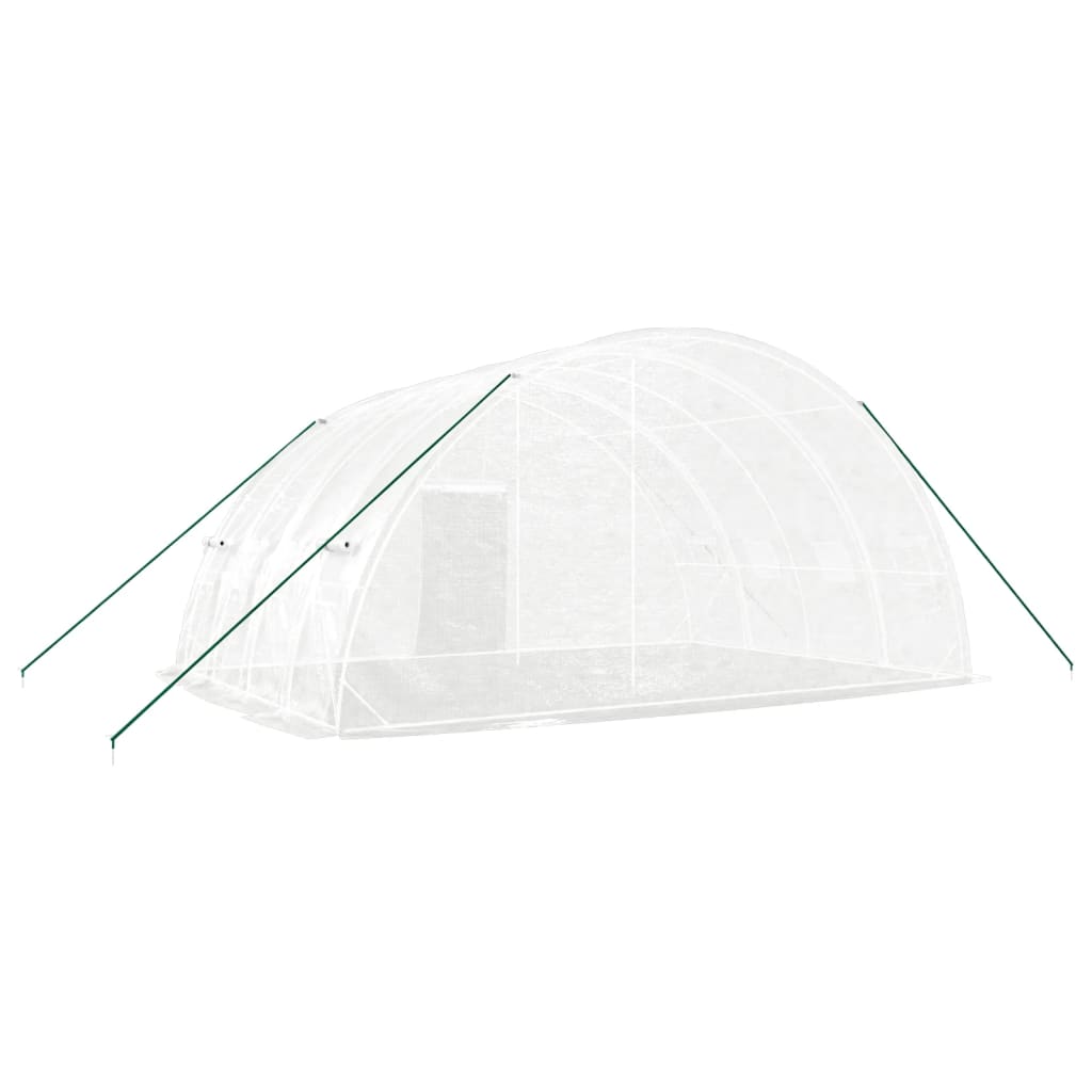 Greenhouse with Steel Frame White 24 m? 6x4x2.85 m