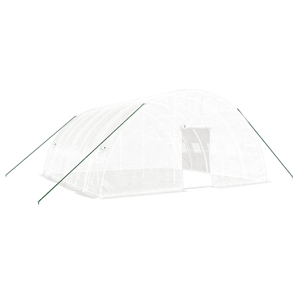 Greenhouse with Steel Frame White 36 m? 6x6x2.85 m
