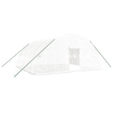 Greenhouse with Steel Frame White 36 m² 6x6x2.85 m - Front View