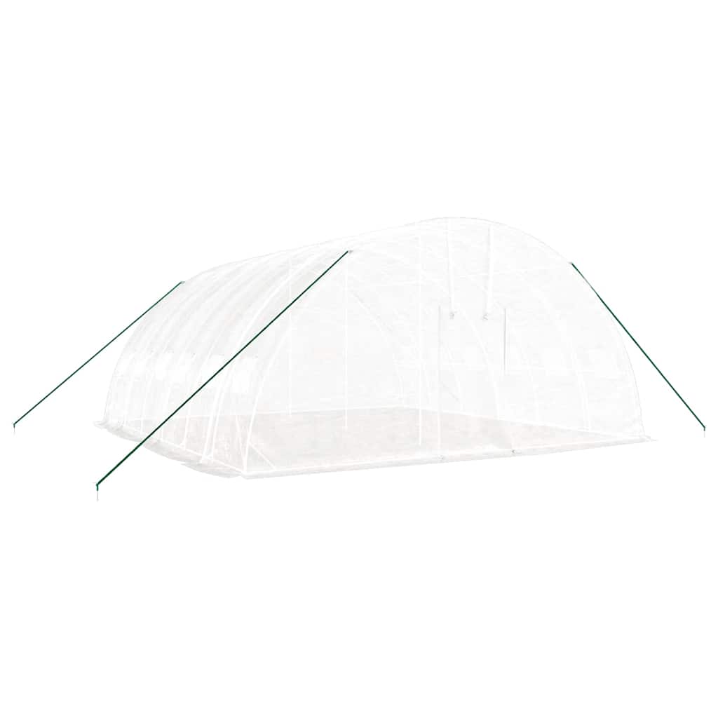 Greenhouse with Steel Frame White 36 m? 6x6x2.85 m
