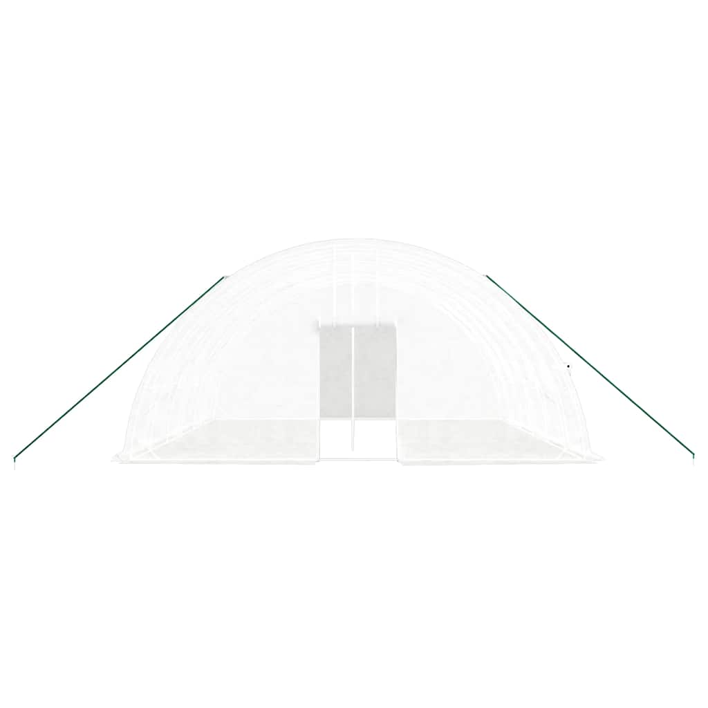 Greenhouse with Steel Frame White 36 m? 6x6x2.85 m
