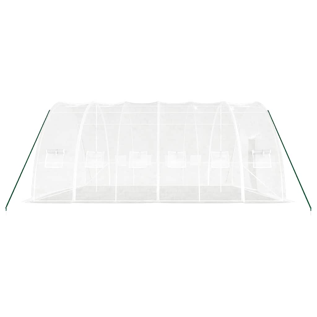 Greenhouse with Steel Frame White 36 m? 6x6x2.85 m