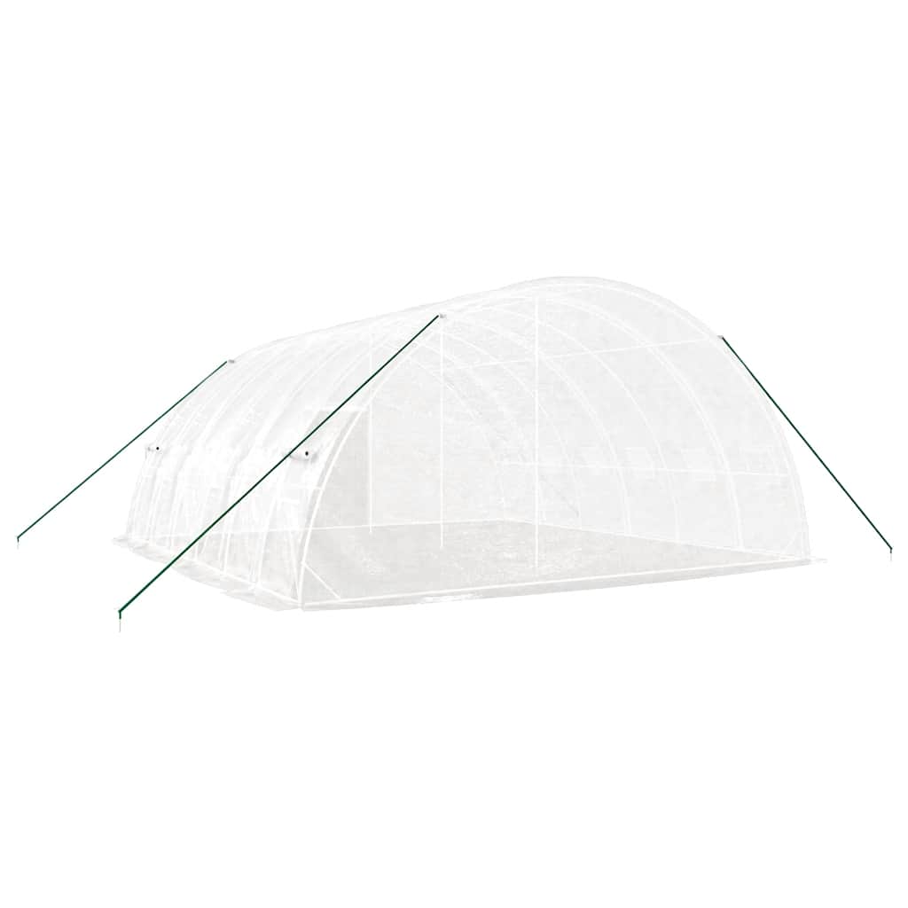 Greenhouse with Steel Frame White 36 m? 6x6x2.85 m