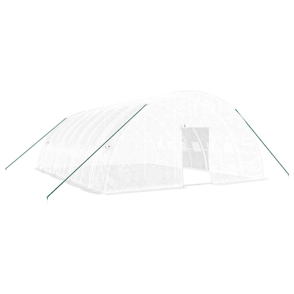 Greenhouse with Steel Frame White 48 m? 8x6x2.85 m