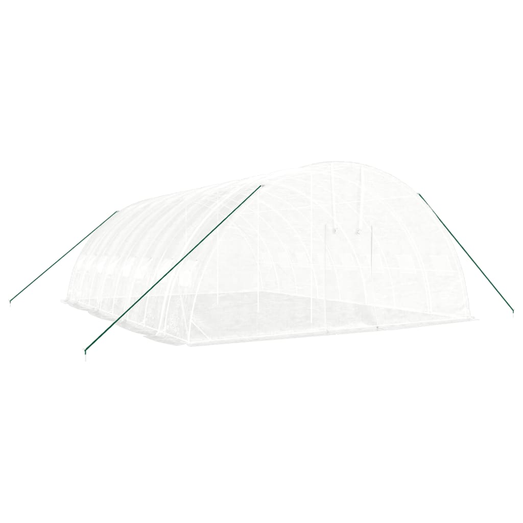 Greenhouse with Steel Frame White 48 m? 8x6x2.85 m