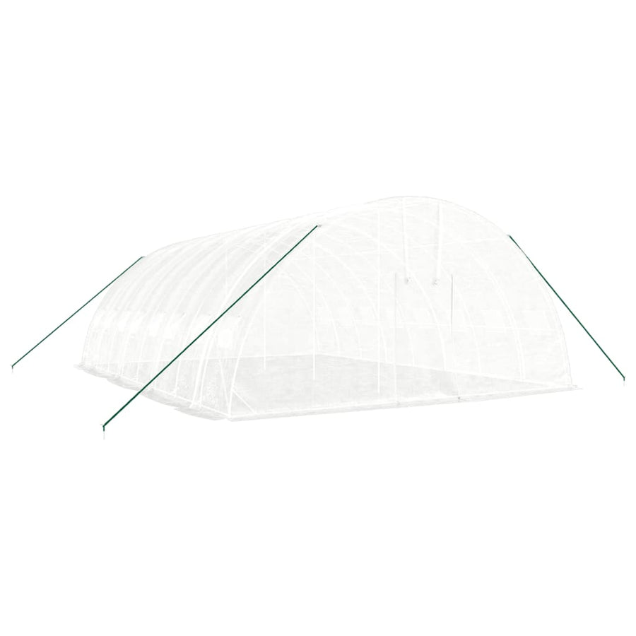 Greenhouse with Steel Frame White 48 m? 8x6x2.85 m